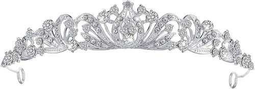 Silber diadem krone - silber, damen
