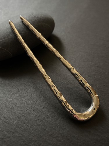 Silberfarbene haarnadel form - haarnadel, u-form