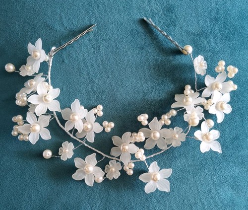 Haarranke mit blüten perlen - mit, &